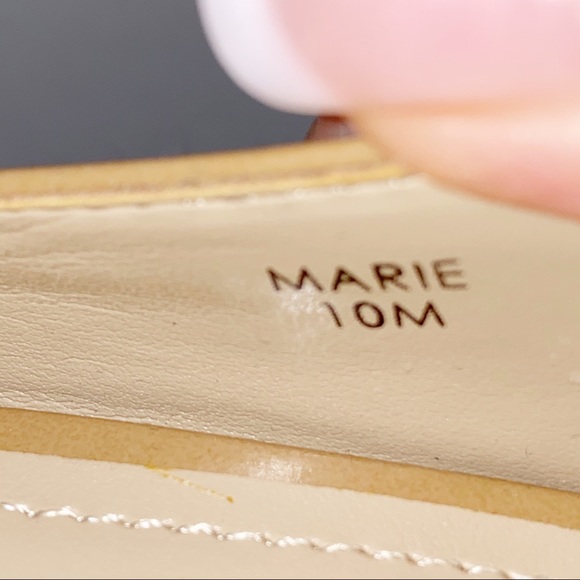 Tahari | Open Toe Camel Patent Pumps 10 - Picture 11 of 11